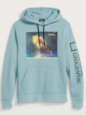 Old Navy National Geographic Universe Space Galaxy Hoodie Sweatshirt XXL NWT